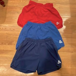 3 Mens small 5” shorts